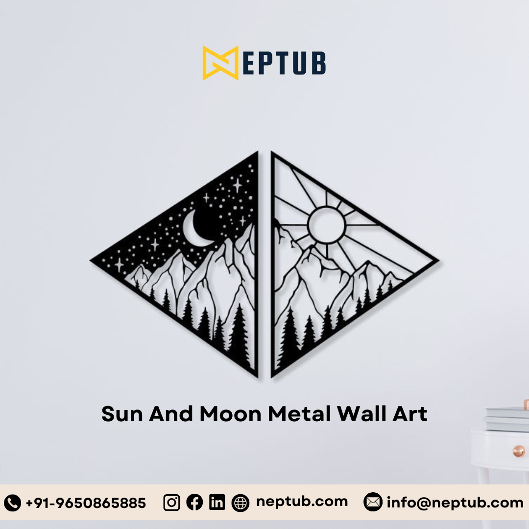 Sun and Moon Metal Wall Art – A Perfect Blend of Day and Night for Your Space