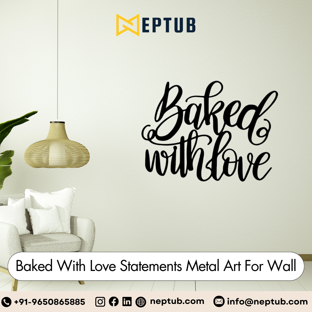 Baked With Love Stylish Metal Art for Your Kitchen