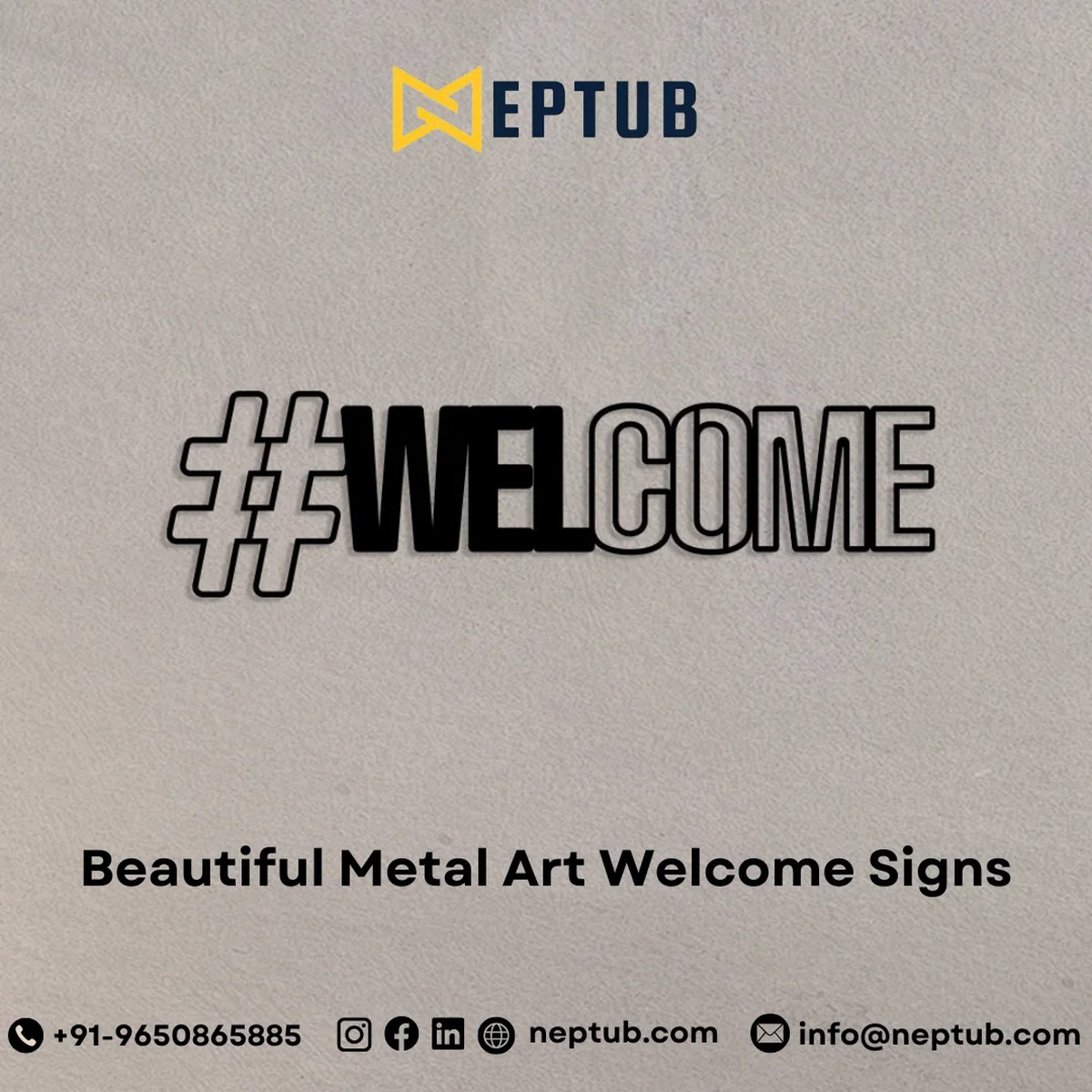 Metal Art Welcome Sign