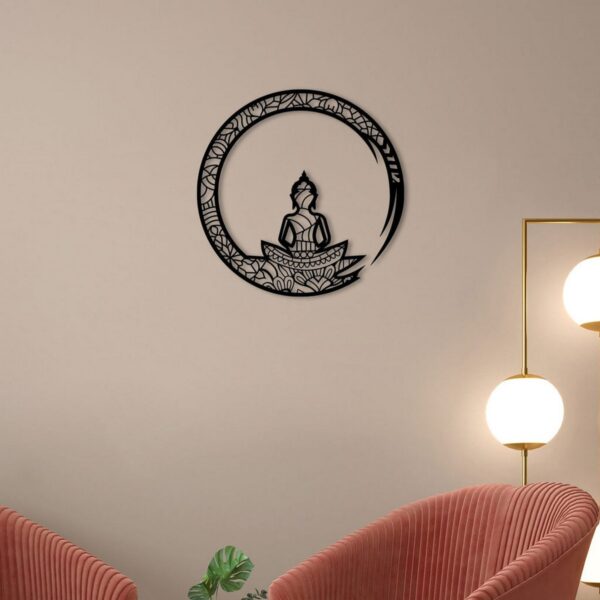 Buddha Worship Style Metal Wall Art 600x600