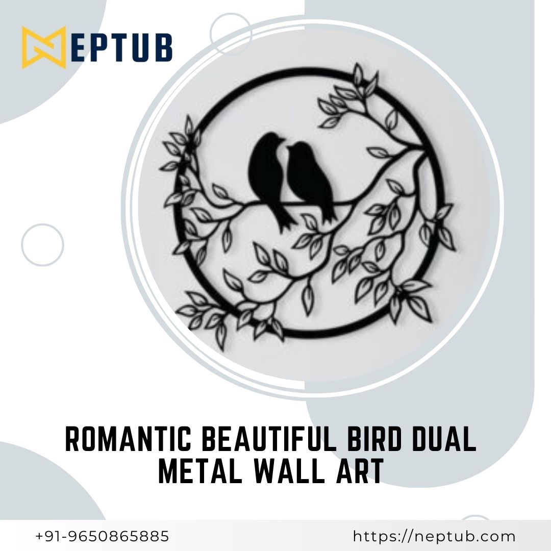 Let Love Take Flight Romantic Bird Dual Metal Wall Art by Neptub