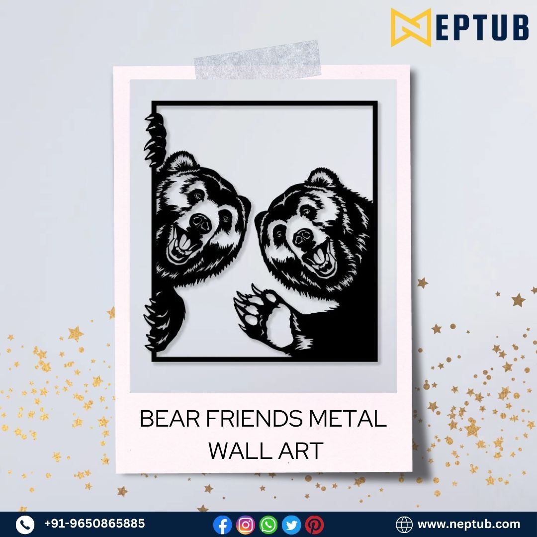 Bear Friends Metal Art