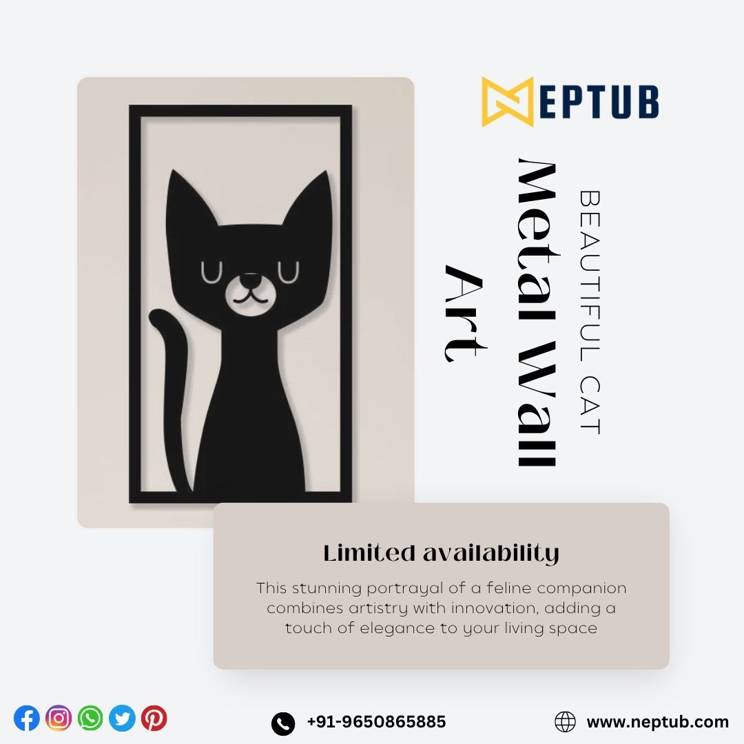 Beautiful Cat Metal Art