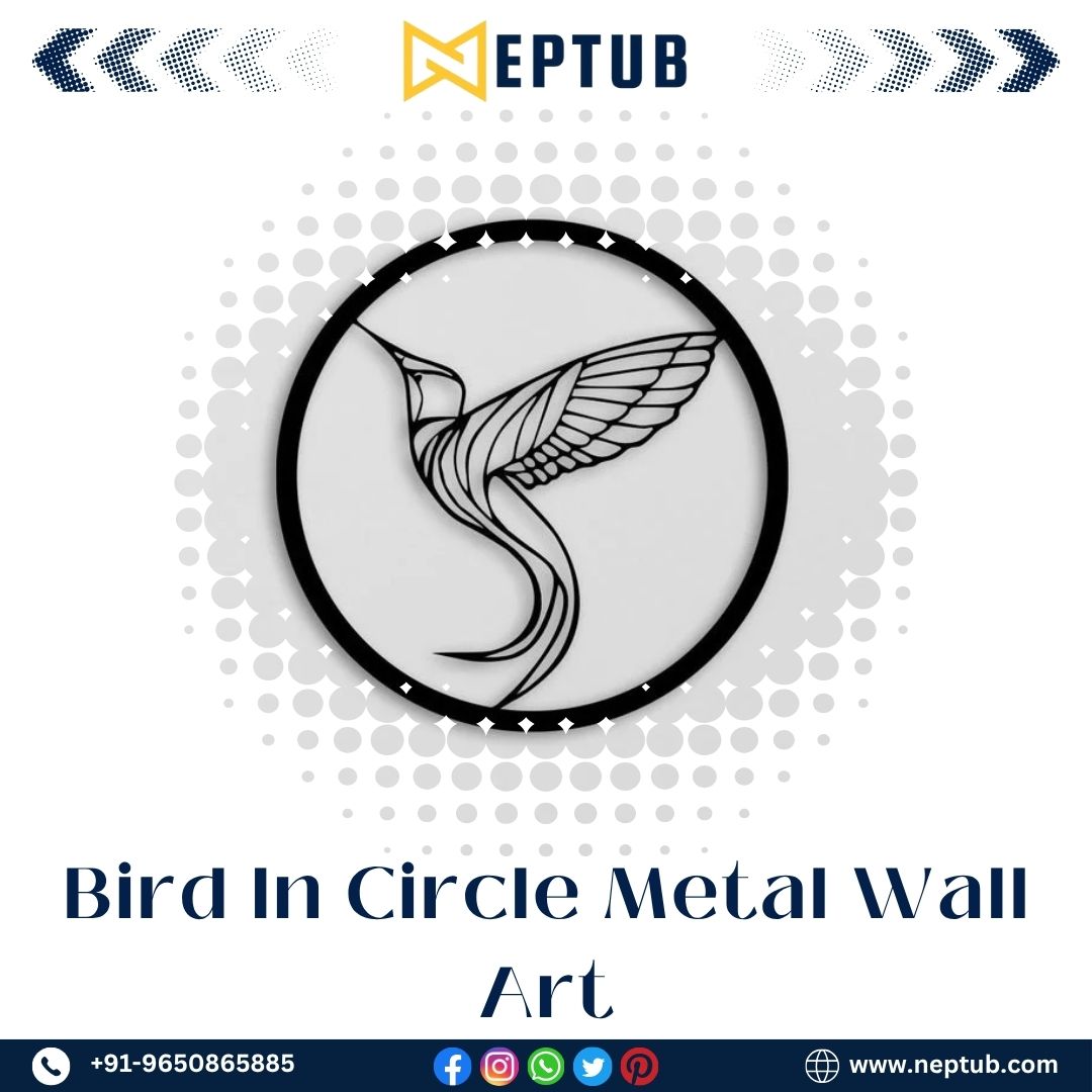 Bird Circle Metal Art