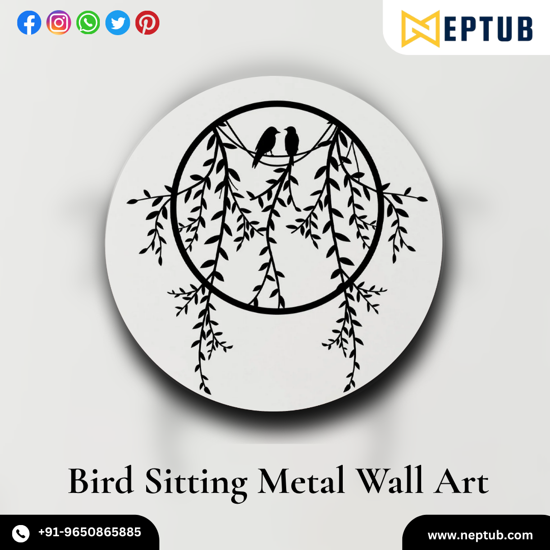 Bird Sitting Metal Wall Art