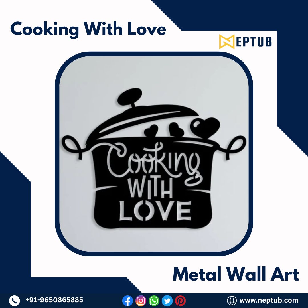Cooking Love Metal Art