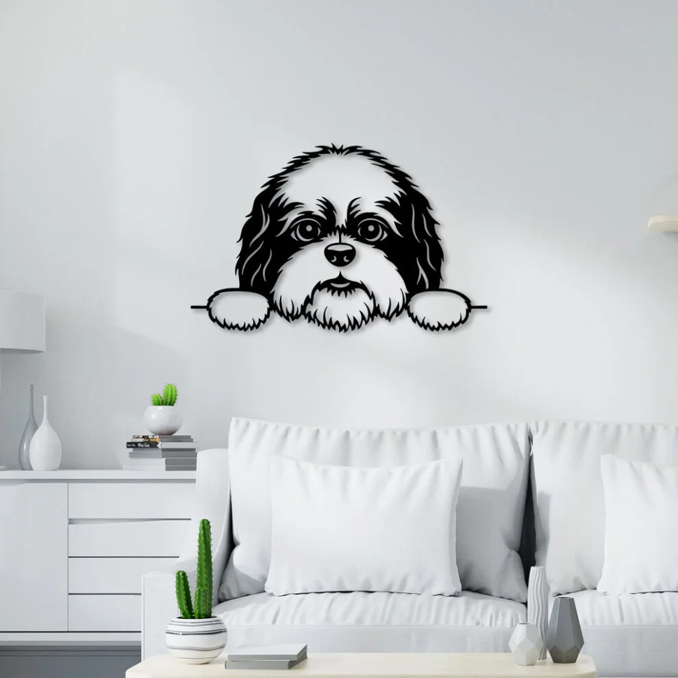 Cute Puppy Metal Wall Art 990x990