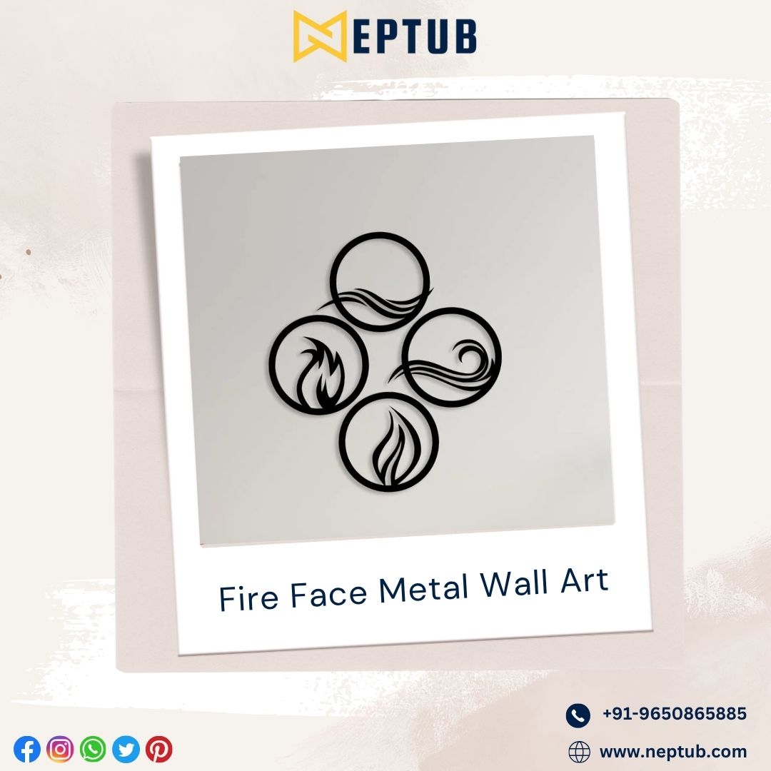 Fire Face Metal Art