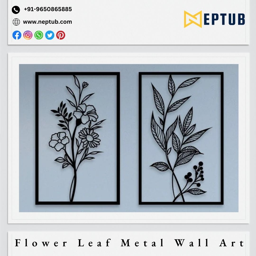 Flower Leaf Metal Art