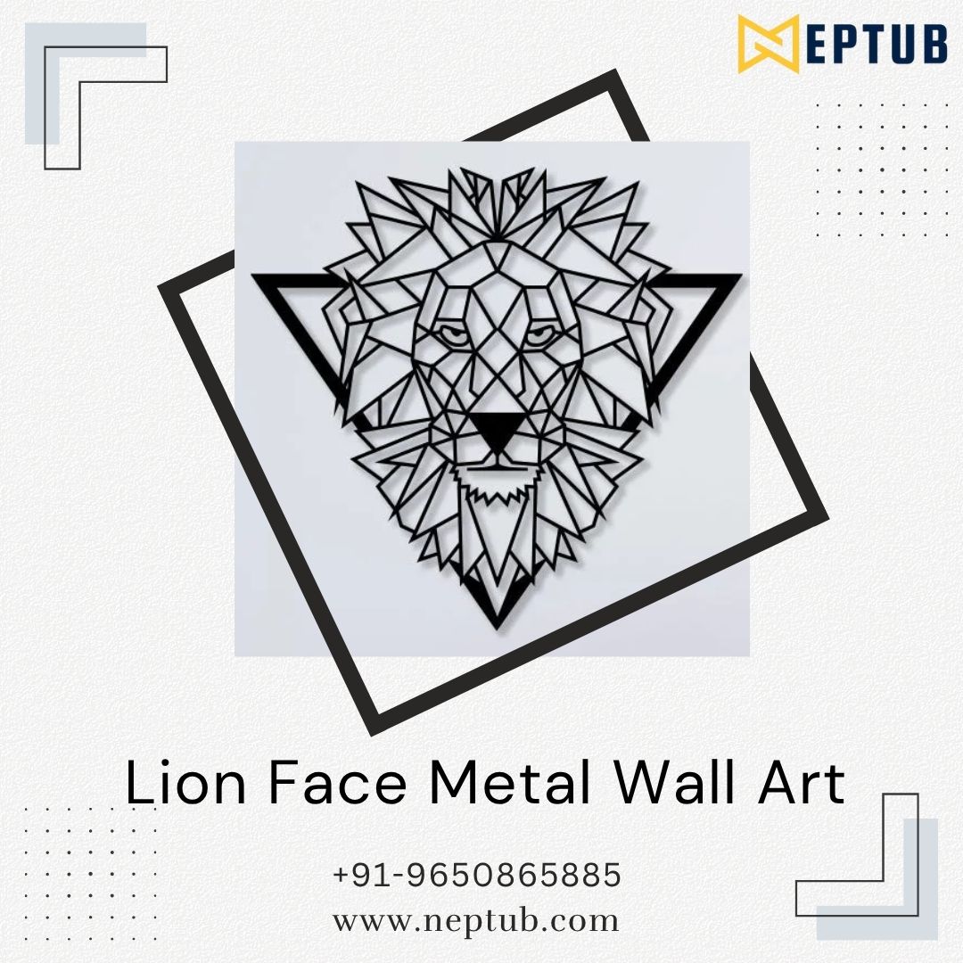 Lion Face Metal Art