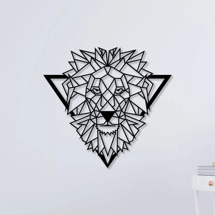 Lion Face Metal Wall Art1