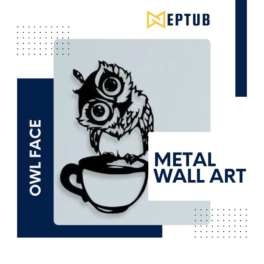 Owl Face Metal Art