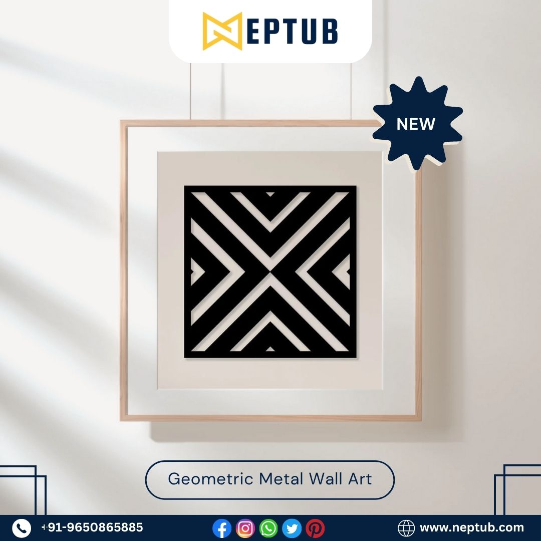 Redefine Modern Elegance – Geometric Metal Wall Art!