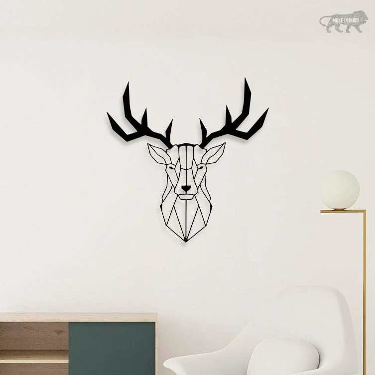Elegant-Deer-Head-Metal-Wall-Art