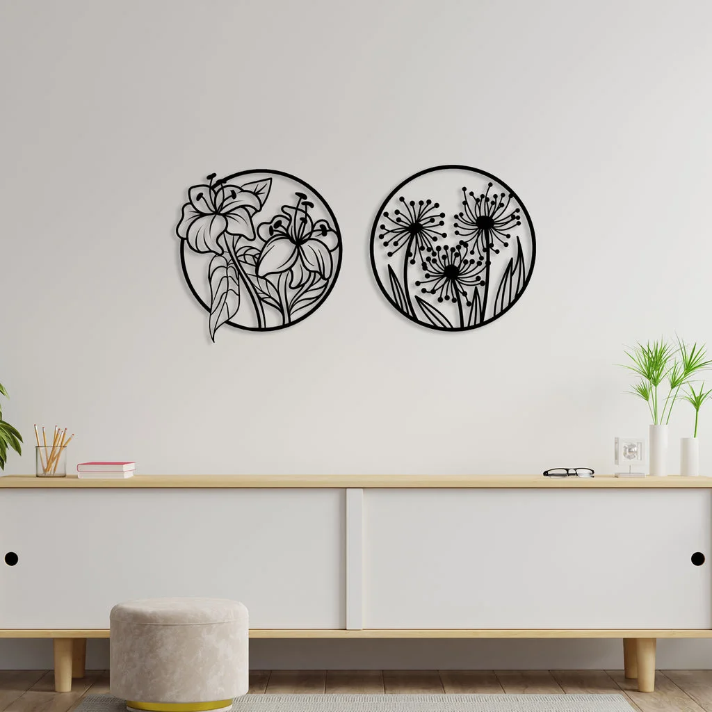 Flower-Set-Metal-Wall-Art3