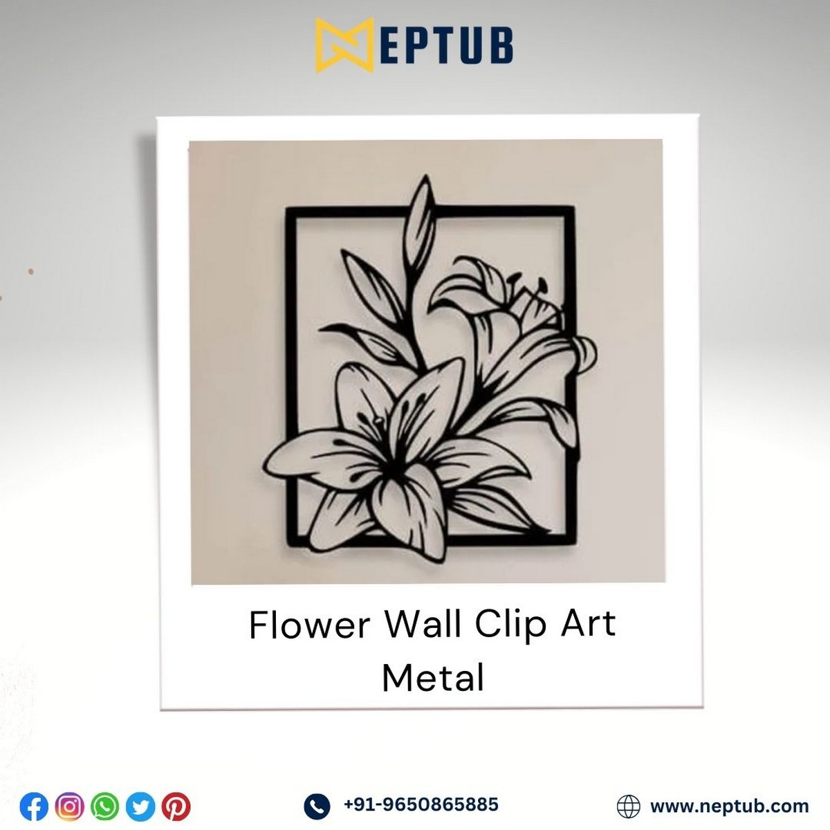 Flower metal wall art