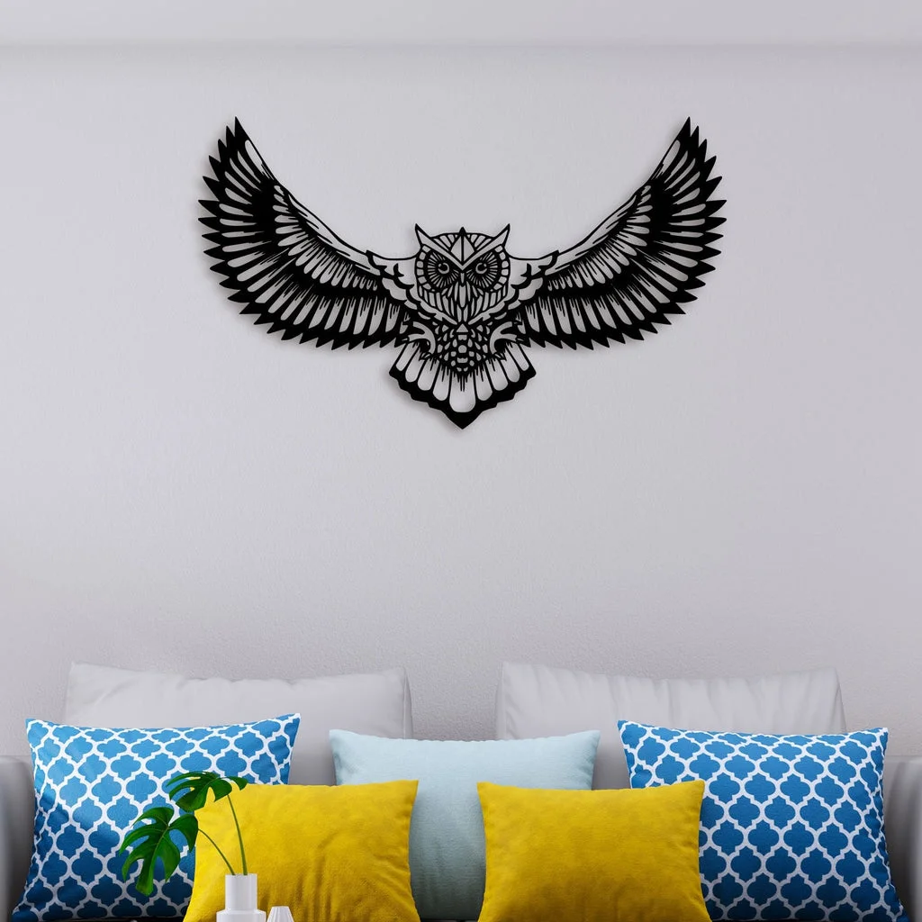Flying-Owl-Metal-Wall-Art4
