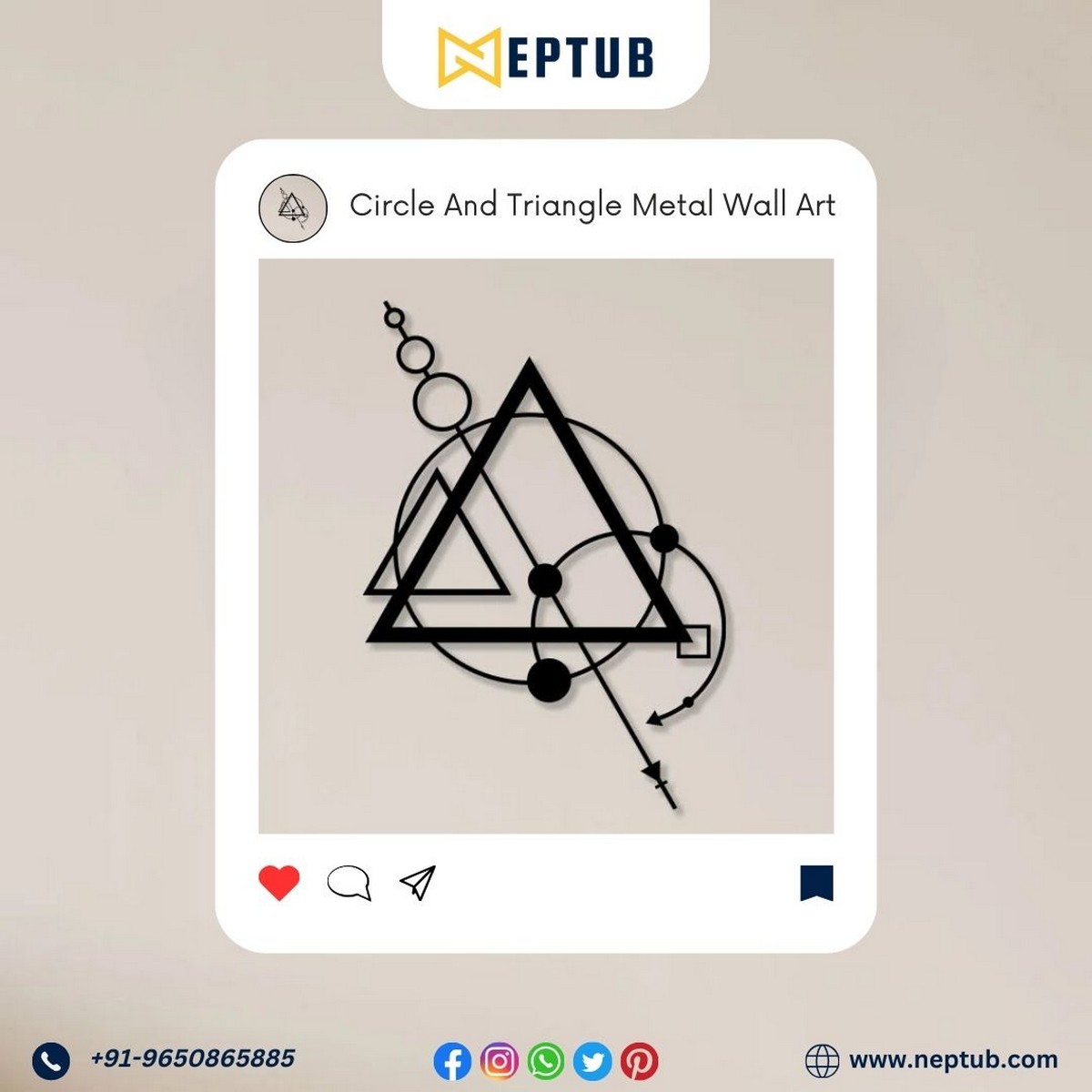 Triangle Metal Wall Art