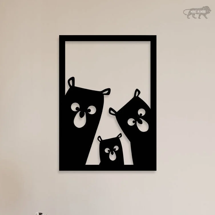 Bear-Family-Metal-Wall-Art1