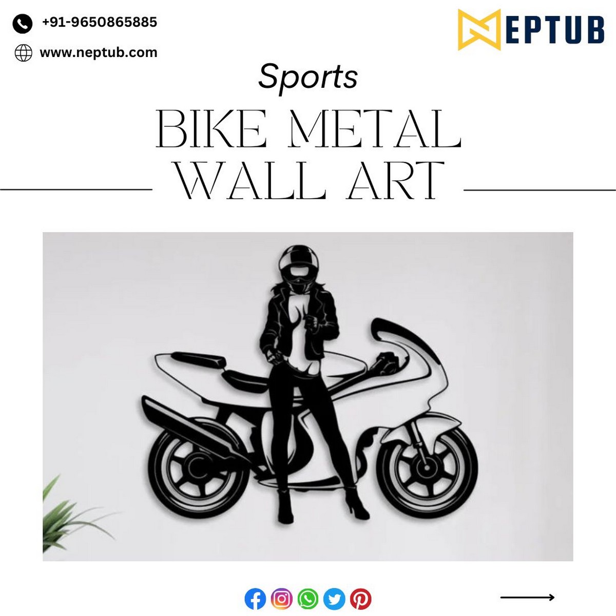 Bike Metal Wall Art