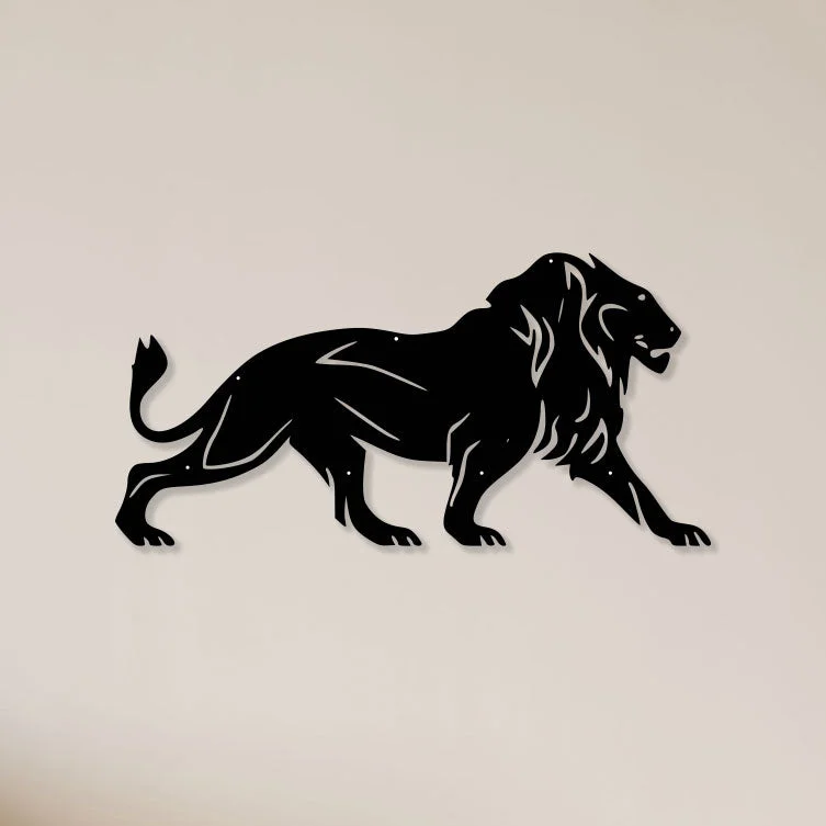 Lion-Walking-Metal-Wall-Art2