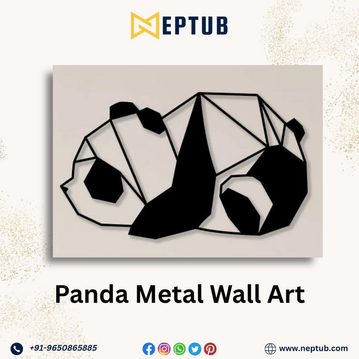 Panda Metal Wall Art