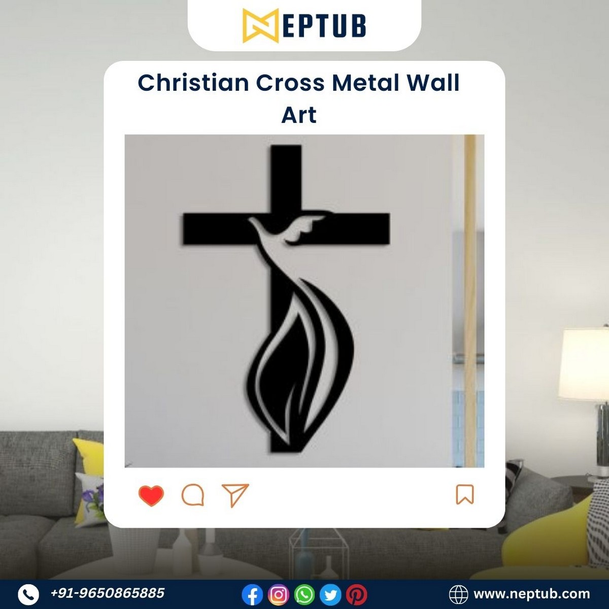 Cross Metal Wall Art