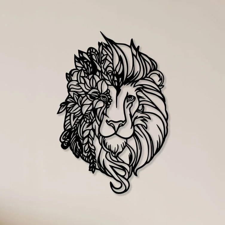 Beautiful-Lion-Face-Metal-Wall-Art1