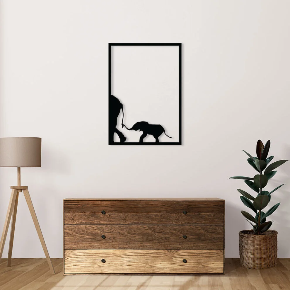 Elephant-Family-Metal-Wall-Art-990x990