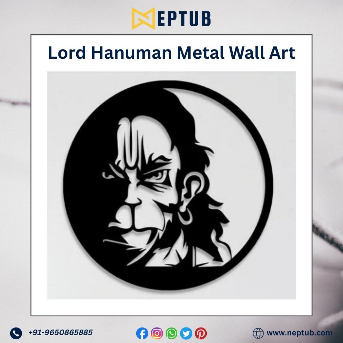 Hanuman Metal Wall Art