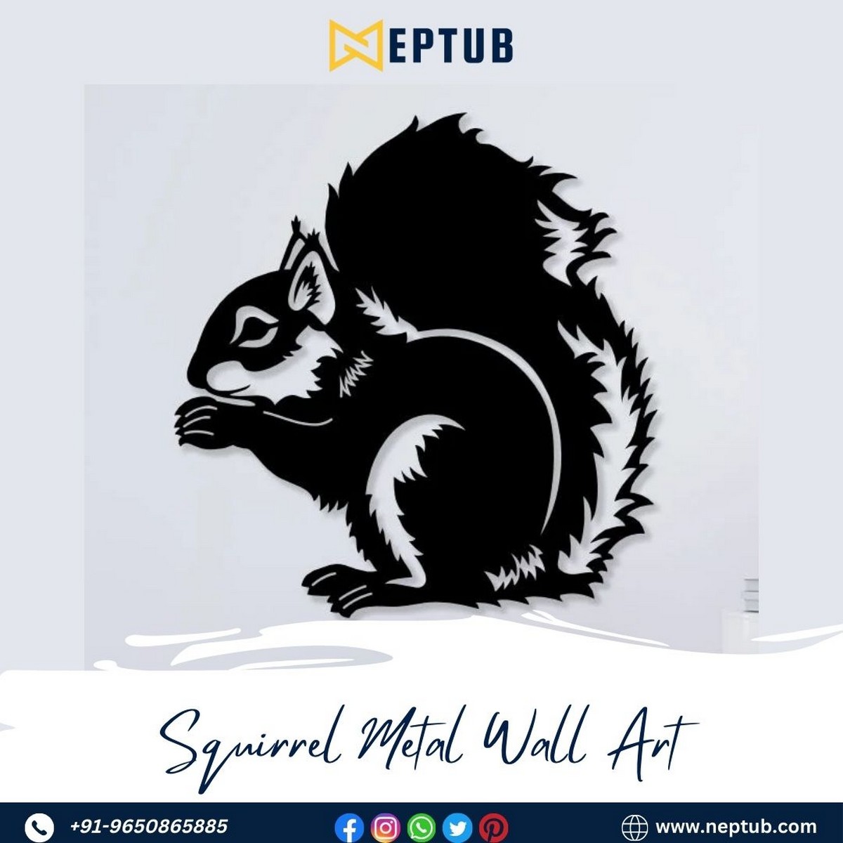 Squirrel Metal Wall Art