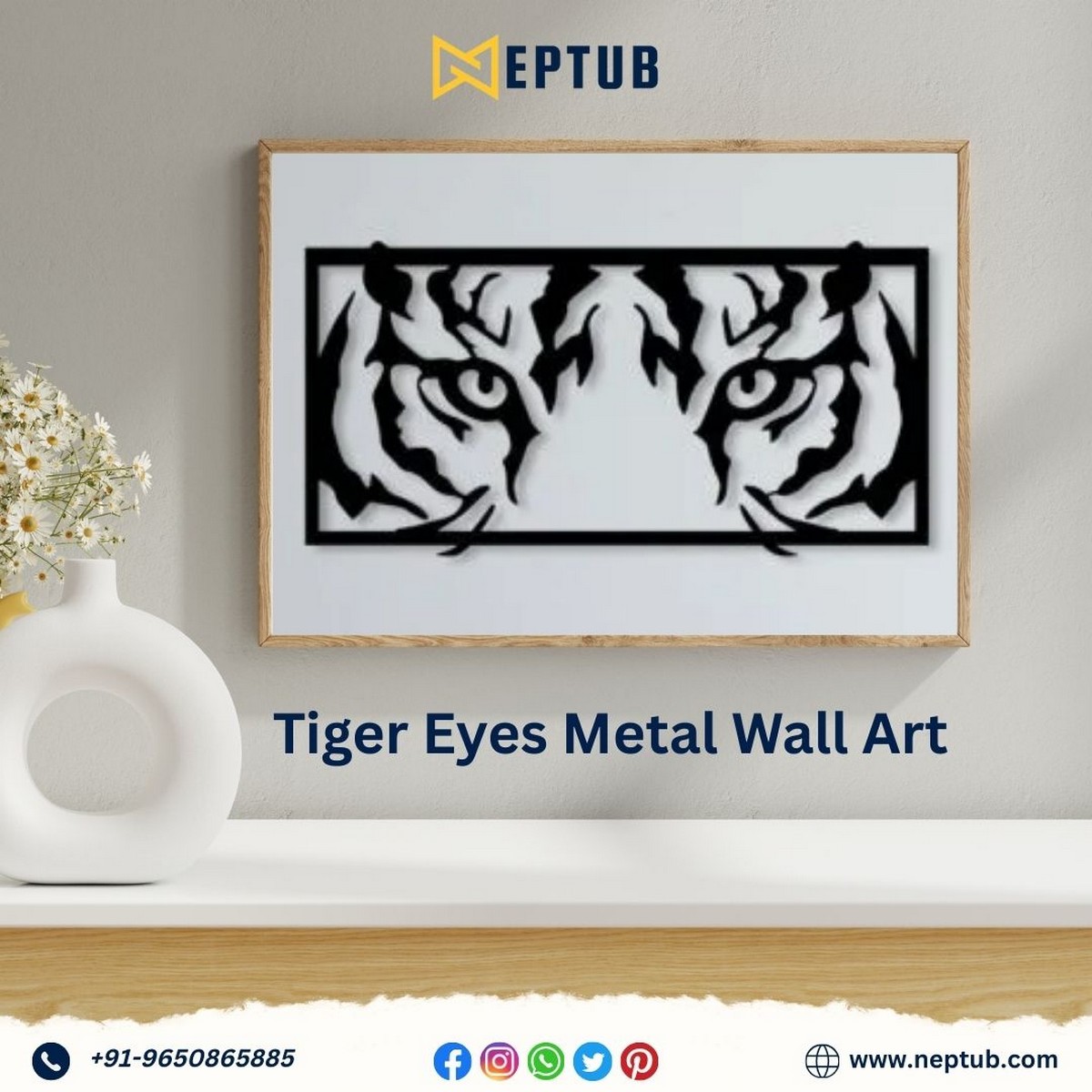 Tiger Eyes Metal Wall Art