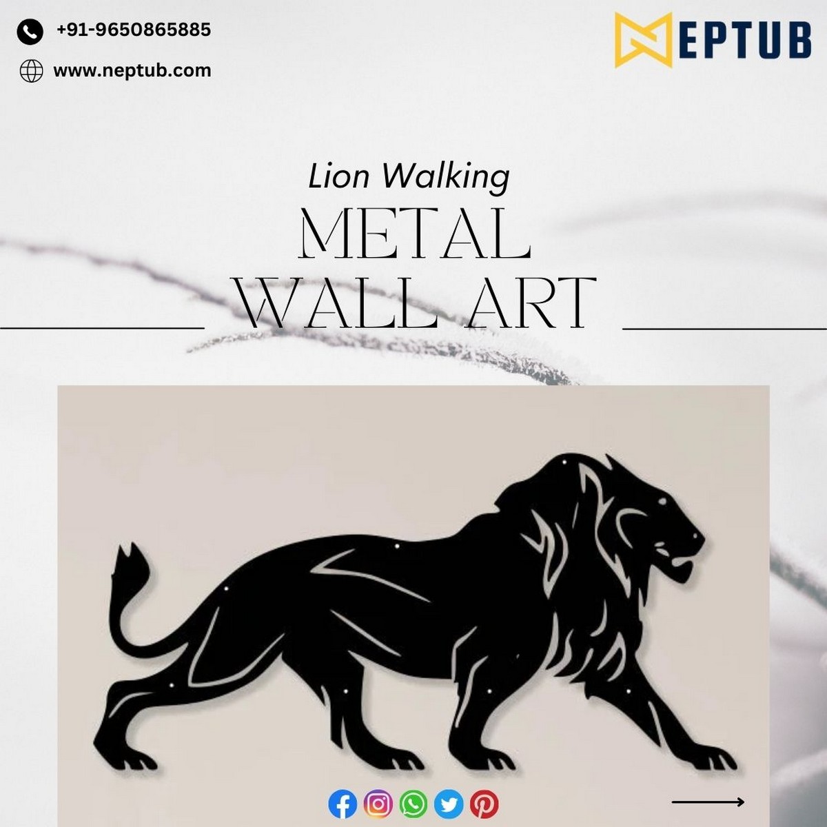 Walking Metal Wall Art