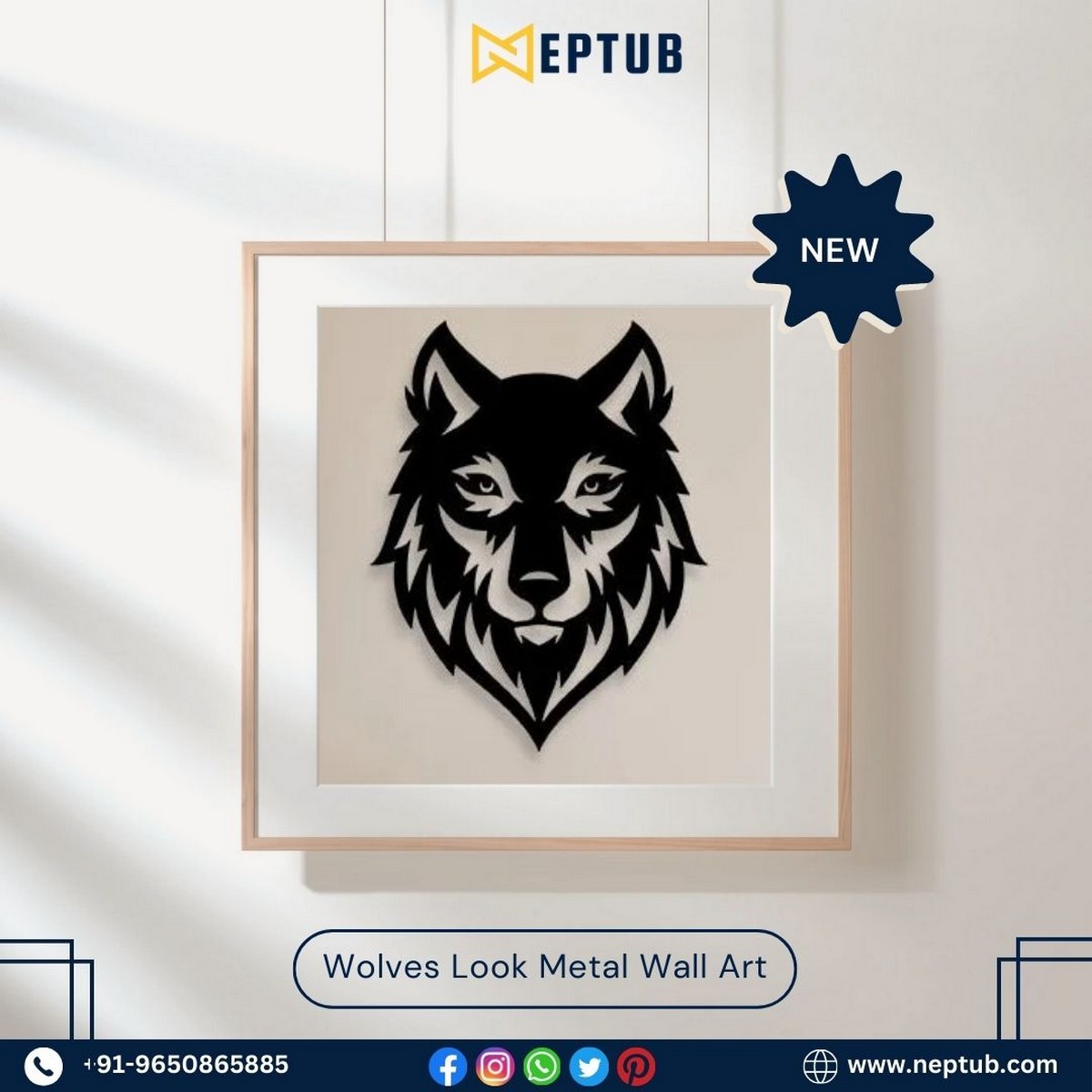 Wolves Metal Wall Art