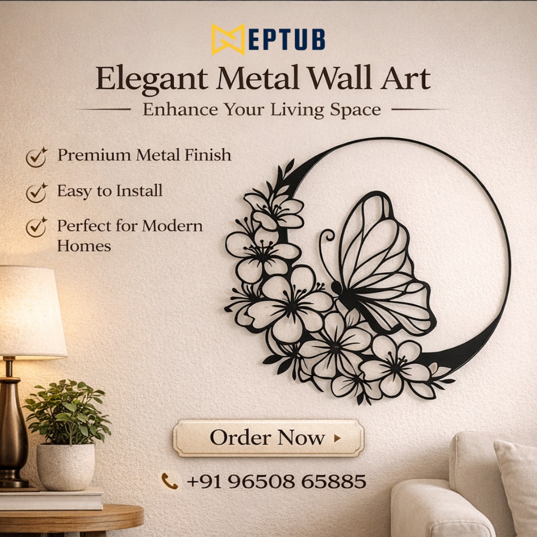 Elegant Butterfly metal wall art